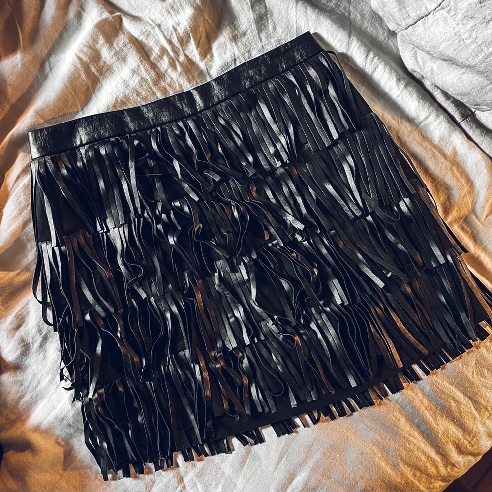 Club Monaco Fringe Skirt